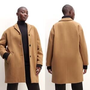 Everlane The Italian ReWool Cocoon Coat Camel Women XXS NWT